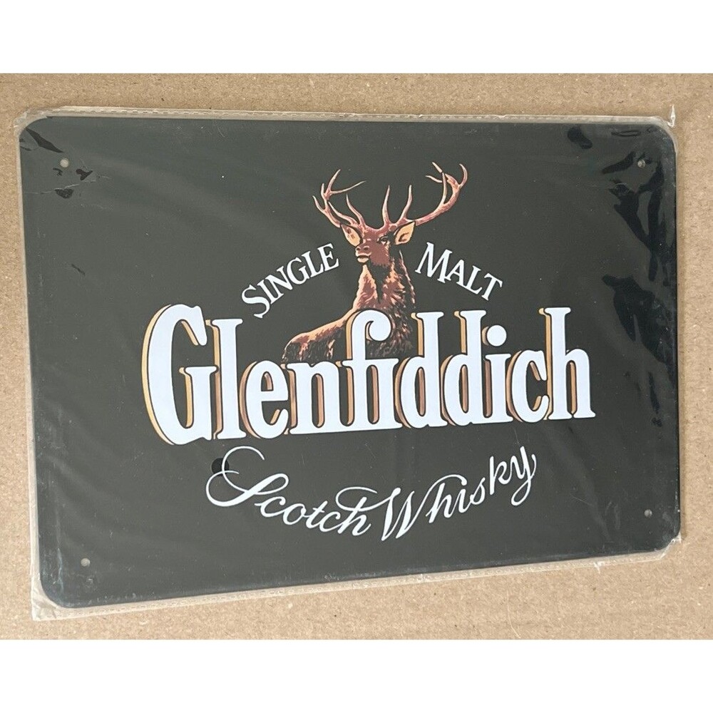 Glenfiddich Scotch Whiskey Sign - Metal Tin Wall  12x8”